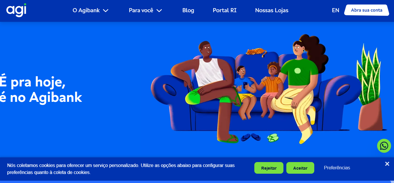 Simplificamos sua vida financeira. É pra hoje, é no Agibank.